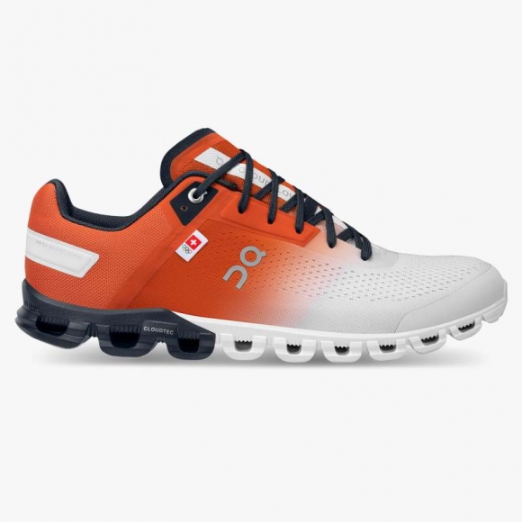 On Cloud Sneakers | Men's Cloudflow Swiss Olympic-Swiss Olympic Rust | Eclipse