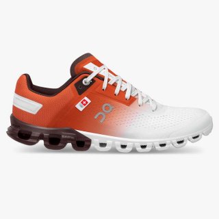 On Cloud Sneakers | Women's Cloudflow Swiss Olympic-Swiss Olympic Rust | White