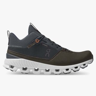 On Cloud Sneakers | Men's Cloud Hi Waterproof-Ink | Brown