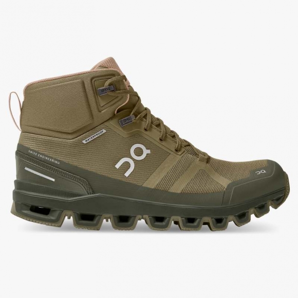 On Cloud Sneakers | Women's Cloudrock Waterproof-Olive | Reed