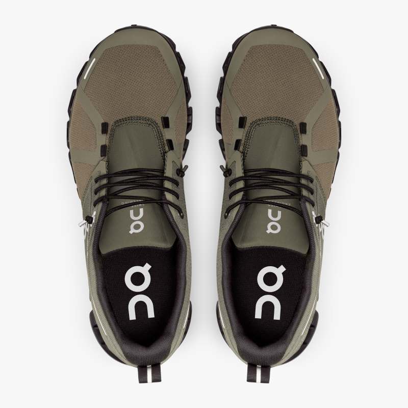 On Cloud Sneakers | Women's Cloud 5 Waterproof-Olive | Black